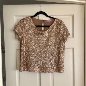NEW Gold Sequin Francesca’s top